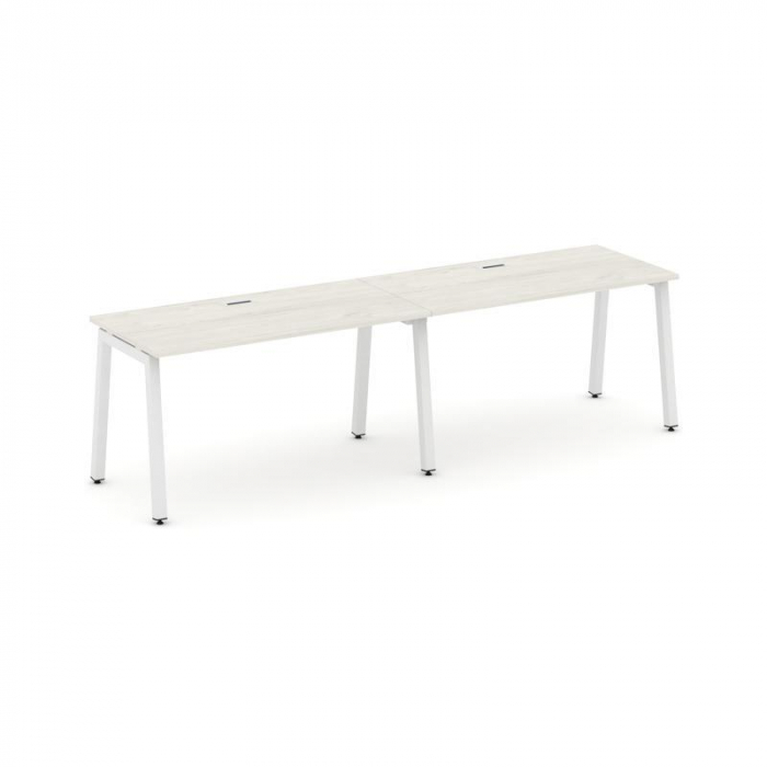 Style Project Рабочая станция 1 сторон. SN-5A.ORS-003 Дуб Наварра/Металл Белый 2760*600*750