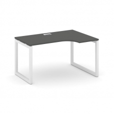 Style Project Стол рабочий эргоном. SN-5O.SPA-011(R) Антрацит/Металл Белый 1380*700/980*750