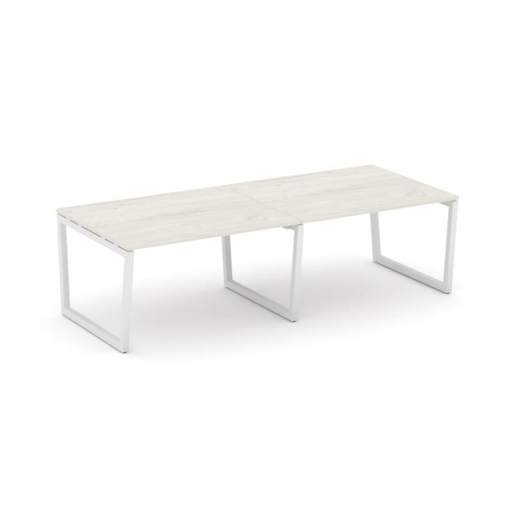 Style Project Стол переговорный SN-5T2.SPRG-042.3 Дуб Наварра/Металл Белый 2360*1180*750