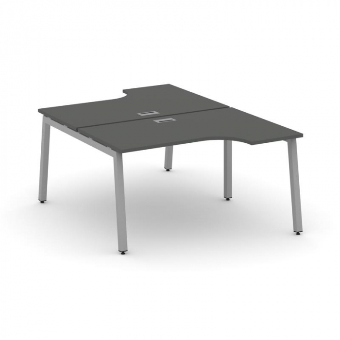 Style Project Рабочая станция эргоном. SN-5A.DRPA-012 Антрацит/Металл Серый 1580*1432/1992*750