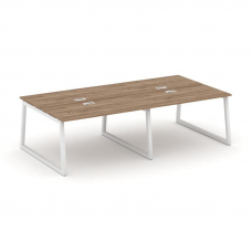 Style Project Рабочая станция 2-х сторон. SN-5T1.DRS-034 Дуб Табак/Металл Белый/Заглушка Пластик Бел