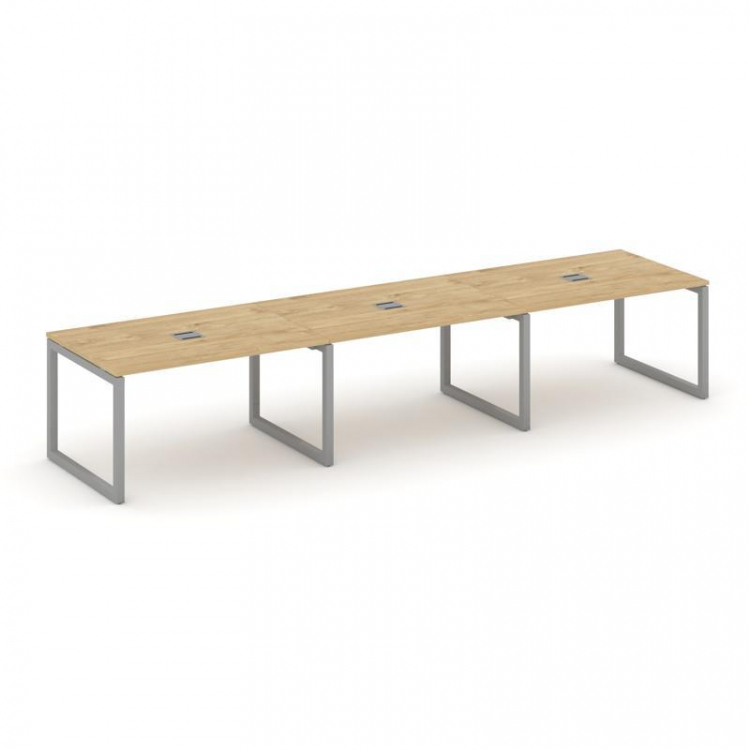 Стайл Проджект Стол переговорный SN-5O.SPRG-022 Тиквуд Светлый/Металл Серый 3540*980*750