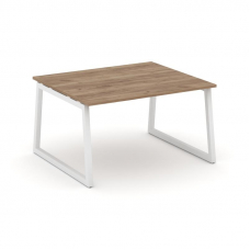 Style Project Стол переговорный SN-5T1.SPRG-032.3 Дуб Табак/Металл Белый 1180*1180*750