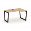 Style Project Стол рабочий эргоном. SN-5T2.SPA-011(R) Тиквуд Светлый/Металл Черный/Заглушка Пластик