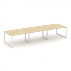 Стайл Проджект Стол переговорный SN-5O.SPRG-053 Акация Лорка/Металл Белый 4140*1180*750