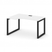 Style Project Стол рабочий эргоном. SN-5O.SPA-002(L) Белый/Металл Черный 1580*600/980*750