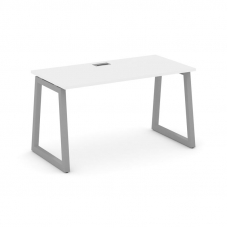 Style Project Стол письменный SN-5T1.SP-013 Белый/Металл Серый/Заглушка Пластик Серебро 1380*700*750