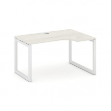 Style Project Стол рабочий эргоном. SN-5O.SPA-001(R) Дуб Наварра/Металл Белый 1380*600/980*750