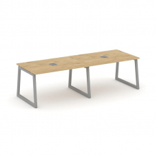 Style Project Стол переговорный SN-5T1.SPRG-013 Тиквуд Светлый/Металл Серый/Заглушка Металл Серый 27