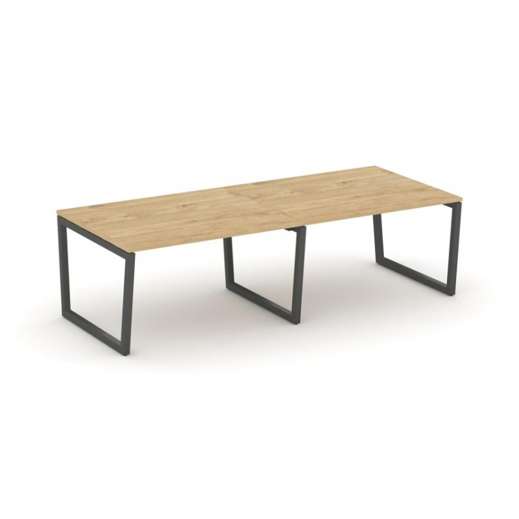 Style Project Стол переговорный SN-5T2.SPRG-044.3 Тиквуд Светлый/Металл Антрацит 3160*1180*750