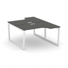 Style Project Рабочая станция эргоном. SN-5T2.DRPA-021 Антрацит/Металл Белый/Заглушка Пластик Белый