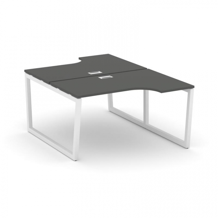 Style Project Рабочая станция эргоном. SN-5T2.DRPA-021 Антрацит/Металл Белый/Заглушка Пластик Белый
