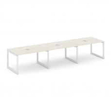 Стайл Проджект Стол переговорный SN-5O.SPRG-022 Дуб Наварра/Металл Белый 3540*980*750