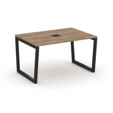 Style Project Стол переговорный SN-5T2.SPRG-003 Дуб Табак/Металл Черный/Заглушка Металл Черный 1380*