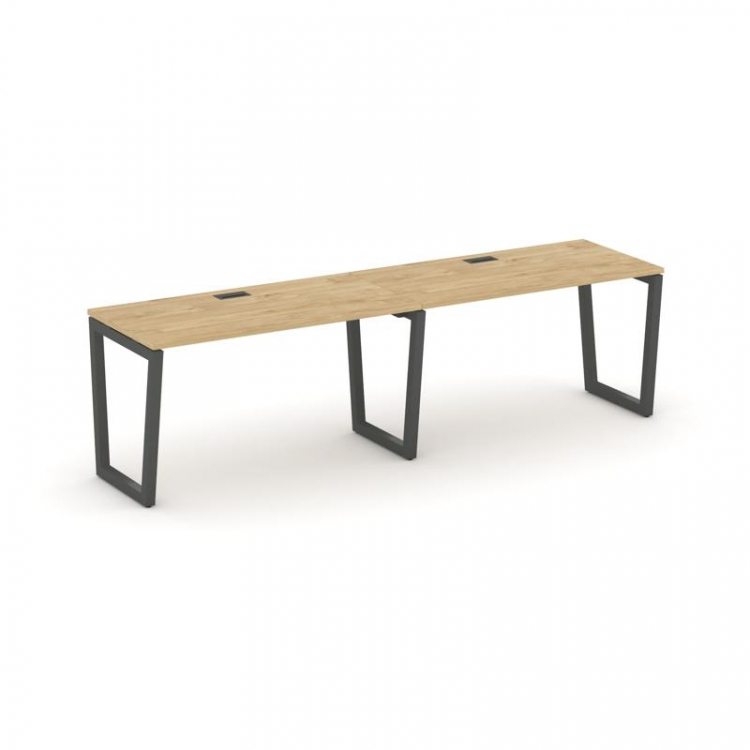 Style Project Рабочая станция 1 сторон. SN-5T2.ORS-024 Тиквуд Светлый/Металл Антрацит/Заглушка Пласт