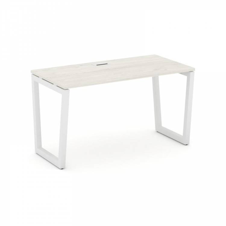 Style Project Стол письменный SN-5T2.SP-005 Дуб Наварра/Металл Белый/Заглушка Пластик Белый 1780*600