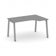 Стайл Проджект Стол рабочий эргономичный SN-5A.SPA-002(R) Серый Пепел/Металл Серый 1580*600/980*750