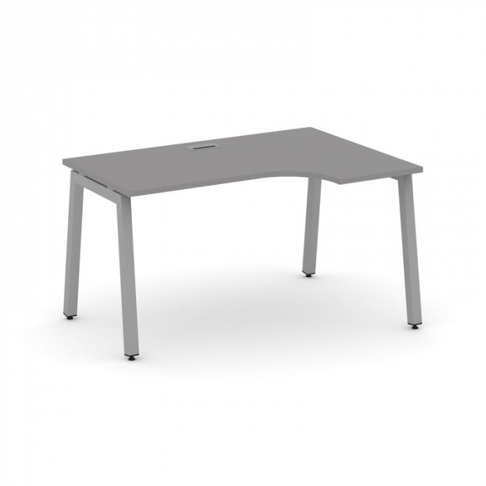 Стайл Проджект Стол рабочий эргономичный SN-5A.SPA-002(R) Серый Пепел/Металл Серый 1580*600/980*750