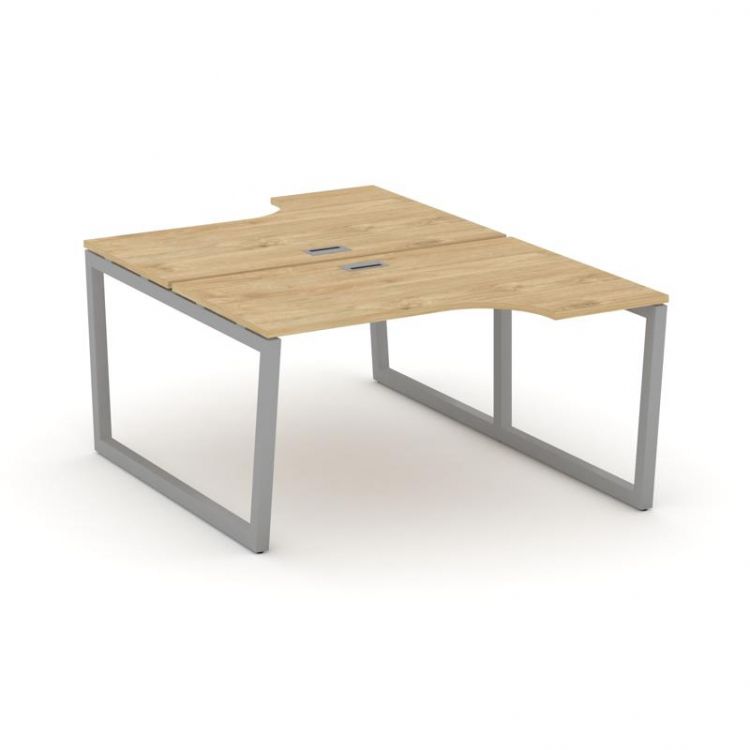 Style Project Рабочая станция эргоном. SN-5T2.DRPA-002 Тиквуд Светлый/Металл Серый/Заглушка Пластик