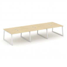 Style Project Рабочая станция 2-х сторон. SN-5T1.DRS-073 Акация Лорка/Металл Белый/Заглушка Пластик