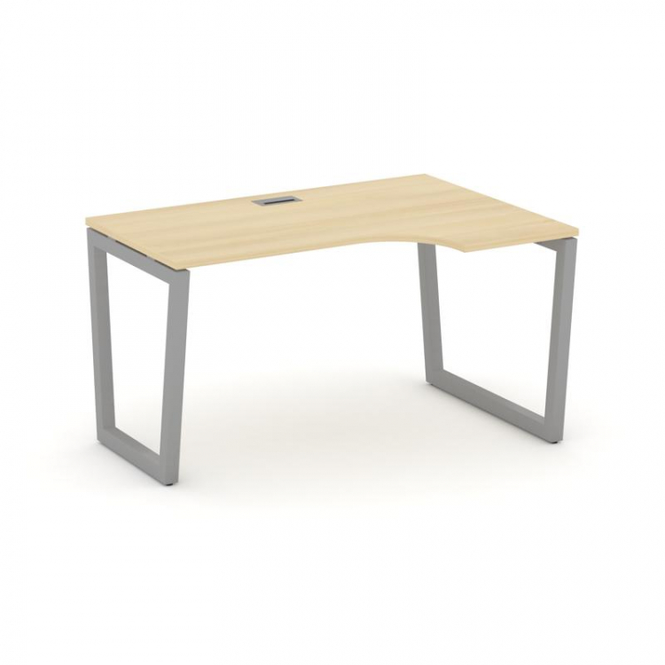 Style Project Стол рабочий эргоном. SN-5T2.SPA-001(R) Акация Лорка/Металл Серый/Заглушка Пластик Сер