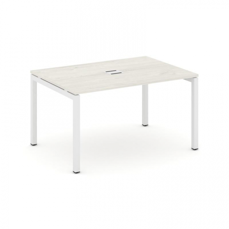 Style Project Стол переговорный SN-5P.SPRG-002 Дуб Наварра/Металл Белый 1180*980*750