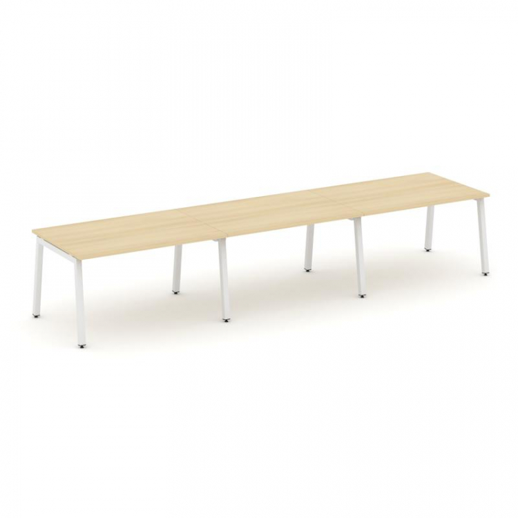 Style Project Стол переговорный SN-5A.SPRG-024.3 Акация Лорка/Металл Белый 4740*980*750