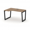 Style Project Стол рабочий эргоном. SN-5T2.SPA-002(L) Дуб Табак/Металл Черный/Заглушка Пластик Черны
