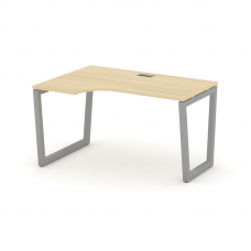 Style Project Стол рабочий эргоном. SN-5T2.SPA-002(L) Акация Лорка/Металл Серый/Заглушка Пластик Сер