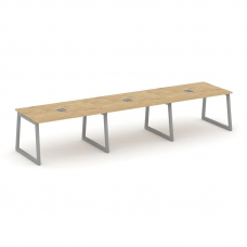 Style Project Стол переговорный SN-5T1.SPRG-022 Тиквуд Светлый/Металл Серый/Заглушка Металл Серый 35