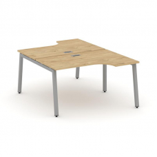 Style Project Рабочая станция эргоном. SN-5A.DRPA-021 Тиквуд Светлый/Металл Серый 1380*1632/1992*750