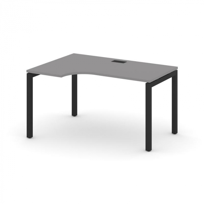 Стайл Проджект Стол рабочий эргономичный SN-5P.SPA-022(L) Серый Пепел/Металл Черный 1580*800/980*750