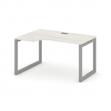 Style Project Стол рабочий эргоном. SN-5O.SPA-002(L) Дуб Наварра/Металл Серый 1580*600/980*750