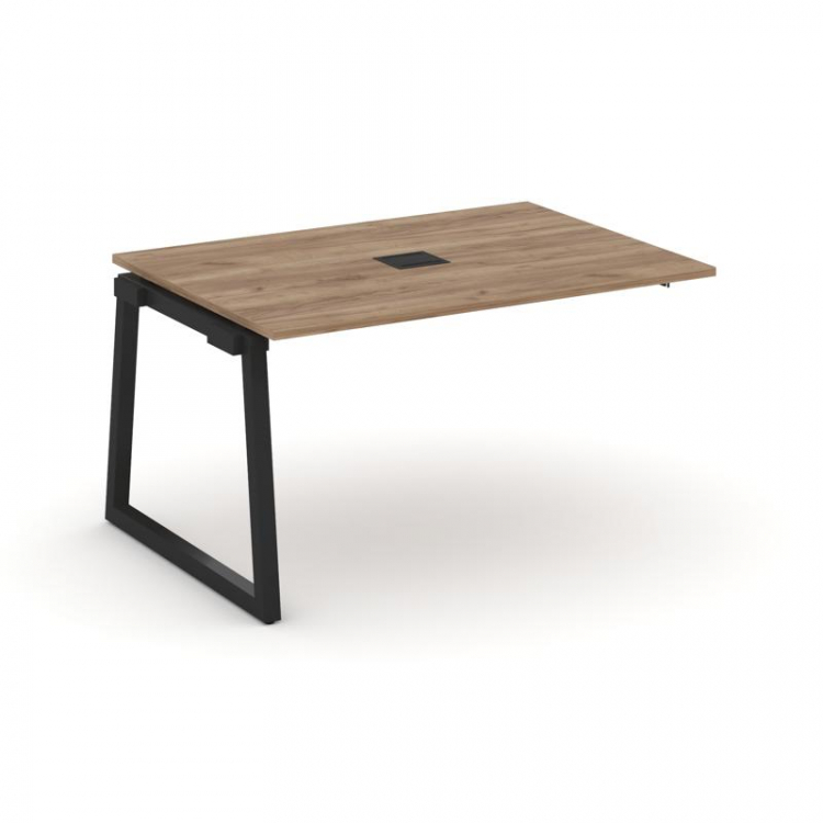 Style Project Проходной наб. элем. перег. стола SN-5T1.NSPRG-002 Дуб Табак/Металл Черный/Заглушка Ме