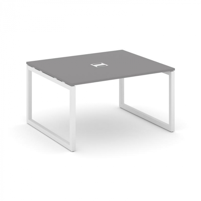 Стайл Проджект Стол переговорный SN-5O.SPRG-033 Серый Пепел/Металл Белый 1380*1180*750