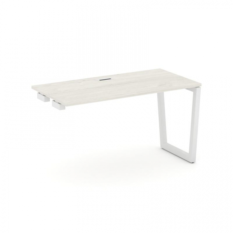 Style Project Стол-приставка к опор. элем. SN-5T2.OPRS-021 Дуб Наварра/Металл Белый/Заглушка Пластик