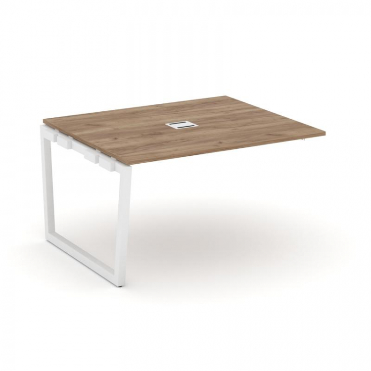 Style Project Проходной наб. элем. перег. стола SN-5T2.NSPRG-034 Дуб Табак/Металл Белый/Заглушка Мет