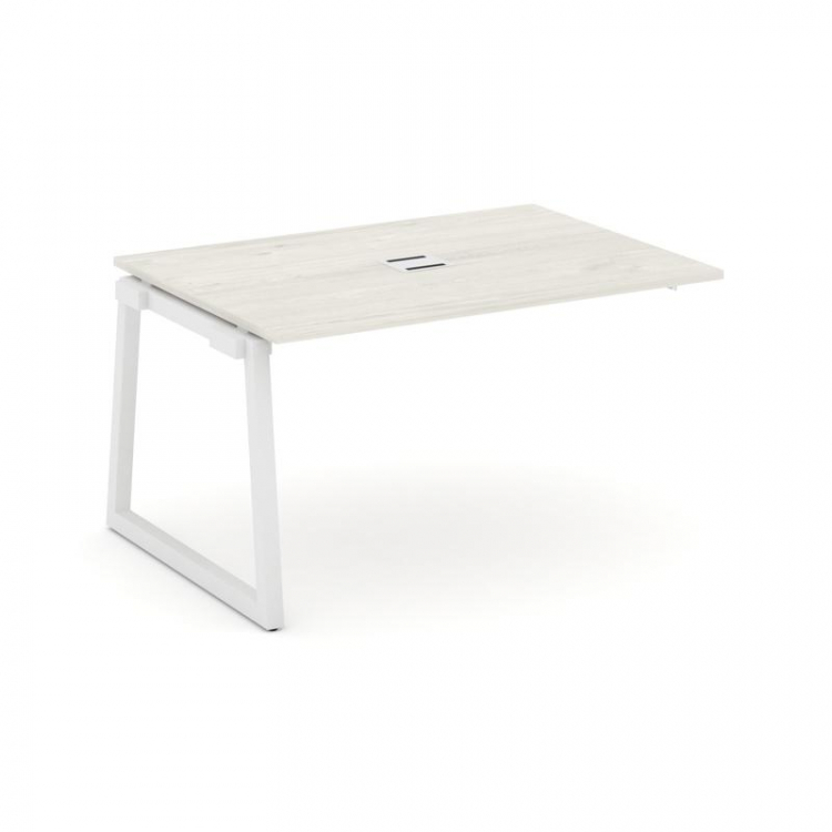 Style Project Проходной наб. элем. перег. стола SN-5T1.NSPRG-002 Дуб Наварра/Металл Белый/Заглушка М