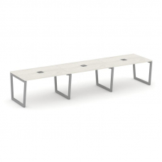 Style Project Стол переговорный SN-5T2.SPRG-024 Дуб Наварра/Металл Серый/Заглушка Металл Серый 4740*