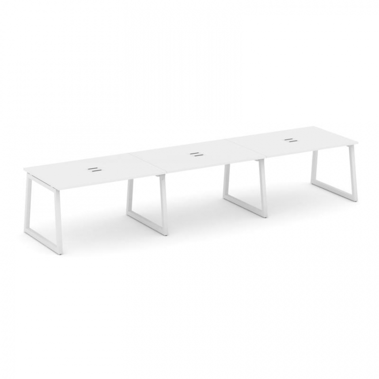 Style Project Стол переговорный SN-5T1.SPRG-022 Белый/Металл Белый/Заглушка Металл Белый 3540*980*75