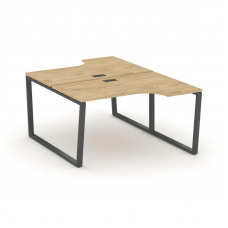 Style Project Рабочая станция эргоном. SN-6T2.DRPA-011 Тиквуд Светлый/Металл Антрацит/Заглушка Пласт