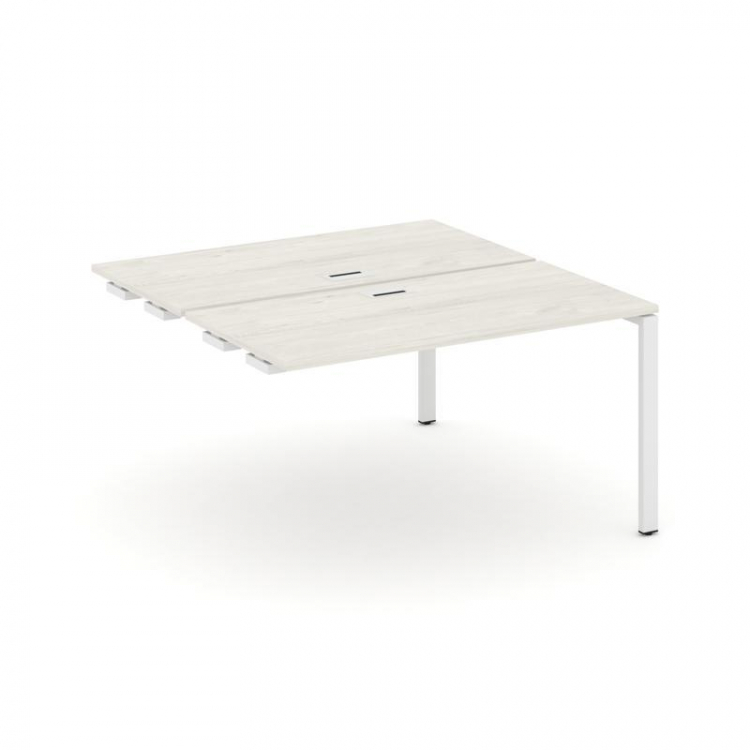 Style Project Стол-приставка к опор. элем. SN-6P.DPRS-013 Дуб Наварра/Металл Белый 1380*1432*750