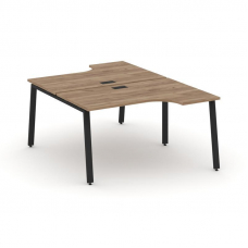 Style Project Рабочая станция эргоном. SN-6A.DRPA-001 Дуб Табак/Металл Черный 1380*1232/1992*750