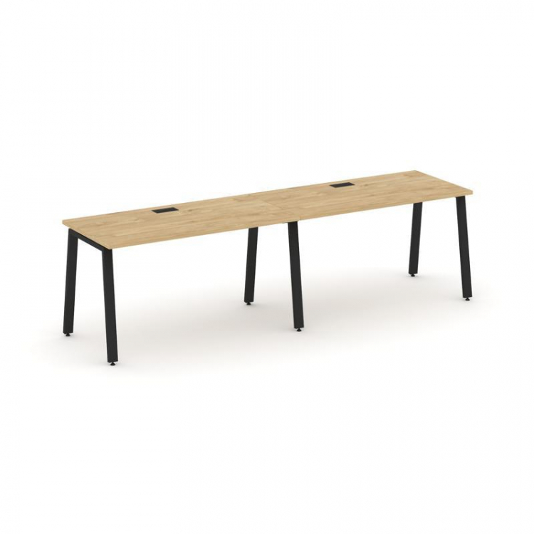 Style Project Рабочая станция 1 сторон. SN-6A.ORS-002 Тиквуд Светлый/Металл Черный 2360*600*750