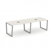 Style Project Стол переговорный SN-6T2.SPRG-014 Дуб Наварра/Металл Серый/Заглушка Металл Серый 3160*