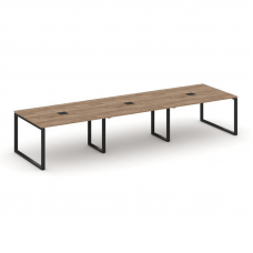 Стайл Проджект Стол переговорный SN-6O.SPRG-052 Дуб Табак/Металл Черный 3540*1180*750