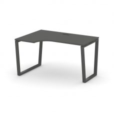 Style Project Стол рабочий эргоном. SN-6T2.SPA-001(L) Антрацит/Металл Антрацит/Черный Пластик 1380*6