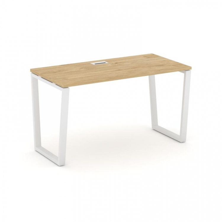 Style Project Стол письменный SN-6T2.SP-021 Тиквуд Светлый/Металл Белый/Заглушка Пластик Белый 980*8