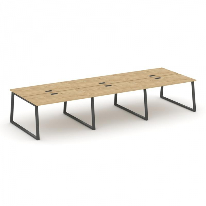 Стайл Проджект Рабочая станция 2-х сторон. SN-6T1.DRS-062 Тиквуд Светлый/Металл Антрацит/Заглушка Пл