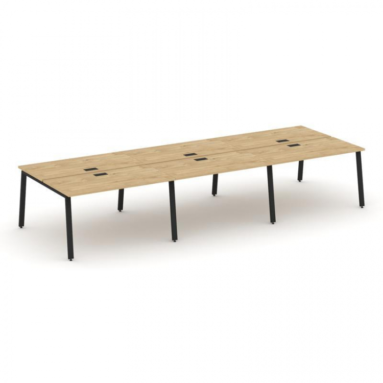 Style Project Рабочая станция 2-х сторон. SN-6A.DRS-071 Тиквуд Светлый/Металл Черный 2940*1432*750